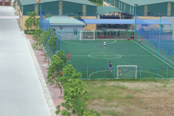 (Hình 7: Hai sân bóng cho học viên và sinh viên chơi thể thao trong trường Cao đẳng Bách Nghệ Hải Phòng)